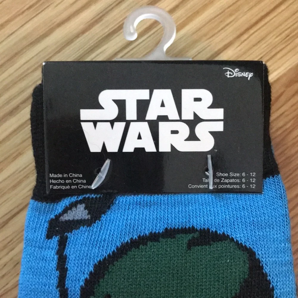New Hyp 2pk STAR WARS Boba Fett Casual Crew Socks NWT